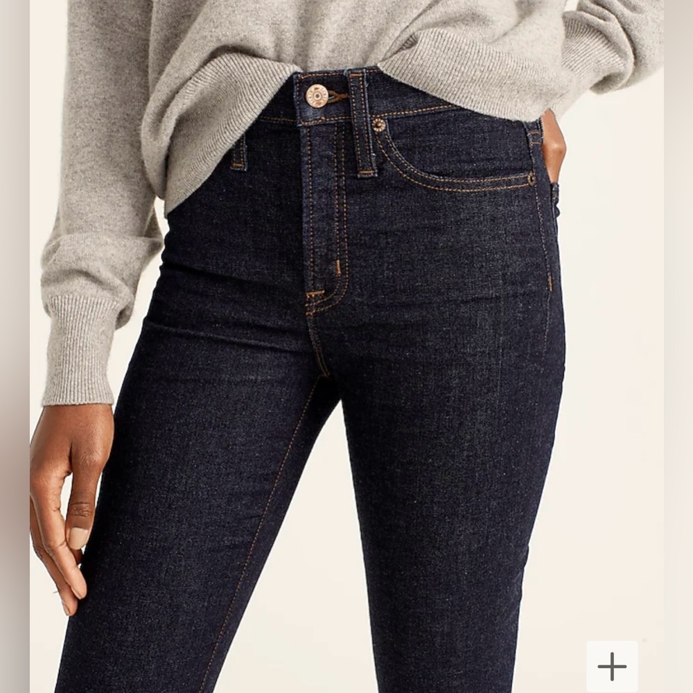 J. Crew 9" mid-rise toothpick jean in Classic Rinse wash